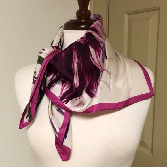 NEWTalbots Handrolled floral silk scarf - Picture 2 of 8